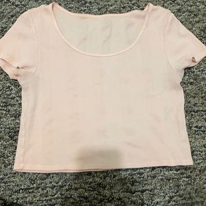 Light peach American eagle crop top